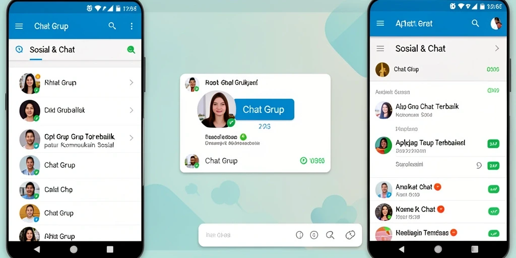 Tampilan antarmuka utama API66 menunjukkan fungsi Chat Grup yang interaktif.