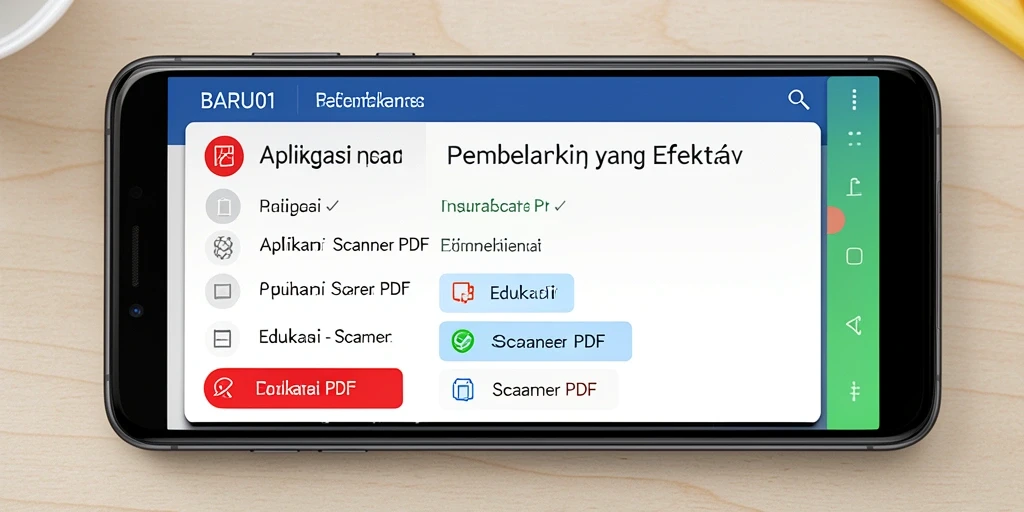 Antarmuka aplikasi BARU01 Scanner PDF yang sederhana dan fungsional.