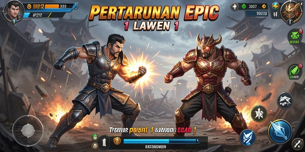 Antarmuka SP212 dengan karakter tempur 1 lawan 1 yang menarik.
