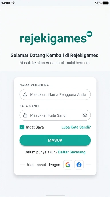 Masuk Akun rejekigames untuk Pengguna Android
